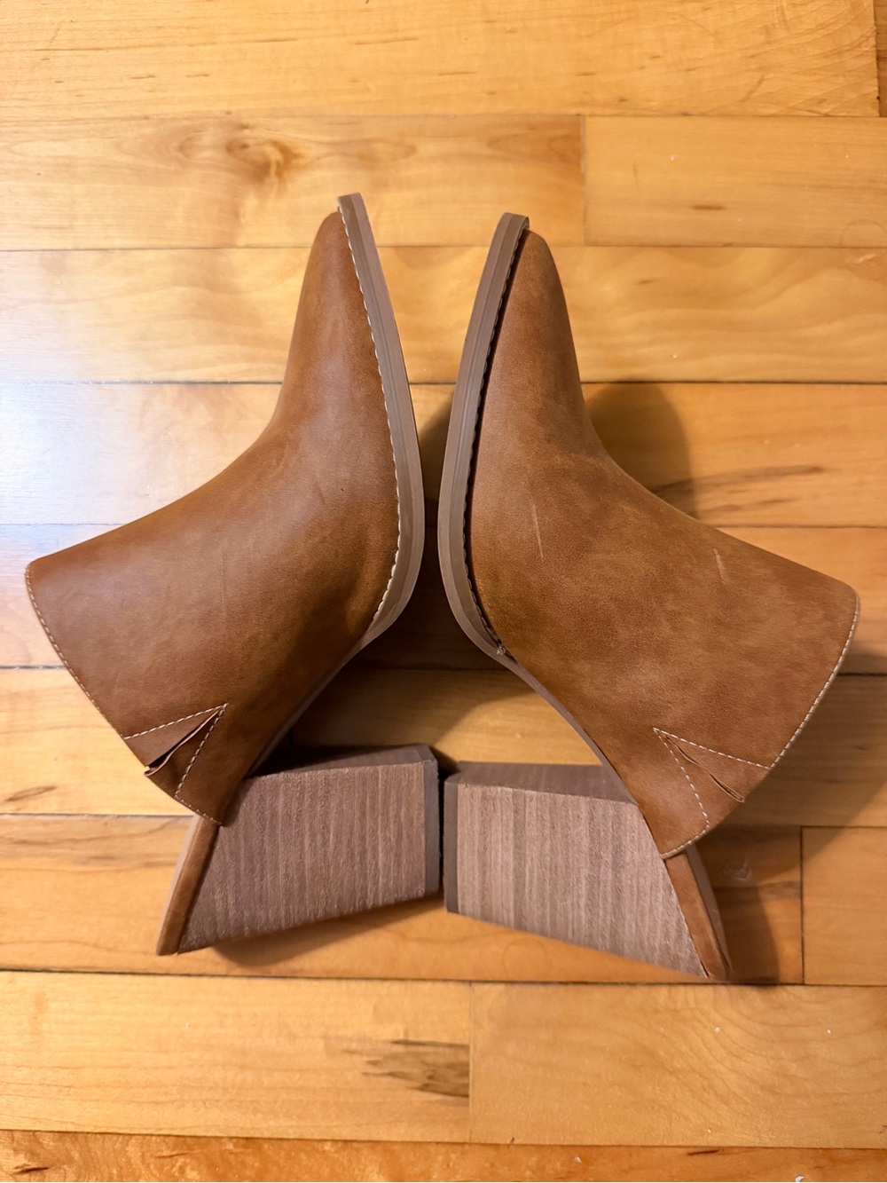 Abound Tan Pointed-Toe Slip-On Mules - Picture 2 of 3